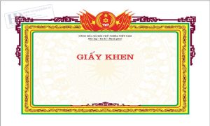 Mẫu Giấy Khen