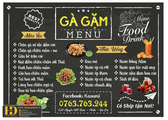 Mẫu Menu Nhà Hàng, Quán Ăn Vặt (102)