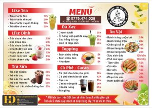 Mẫu Menu Nhà Hàng, Quán Ăn Vặt (108)