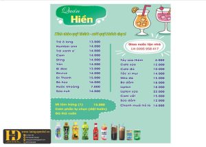 Mẫu Menu Nhà Hàng, Quán Ăn Vặt (113)