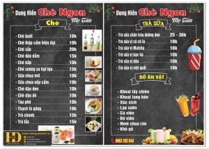 Mẫu Menu Nhà Hàng, Quán Ăn Vặt (12)