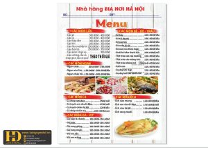 Mẫu Menu Nhà Hàng, Quán Ăn Vặt (125)