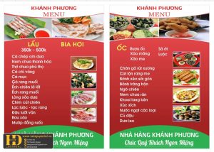 Mẫu Menu Nhà Hàng, Quán Ăn Vặt (130)