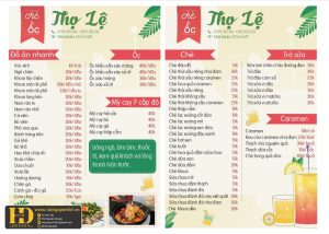 Mẫu Menu Nhà Hàng, Quán Ăn Vặt (131)