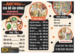 Mẫu Menu Nhà Hàng, Quán Ăn Vặt (132)
