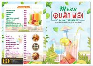 Mẫu Menu Nhà Hàng, Quán Ăn Vặt (134)