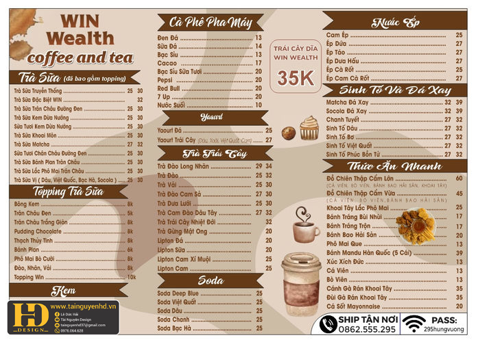 Mẫu Menu Nhà Hàng, Quán Ăn Vặt (139)