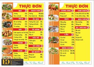 Mẫu Menu Nhà Hàng, Quán Ăn Vặt (145)