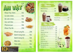 Mẫu Menu Nhà Hàng, Quán Ăn Vặt (152)