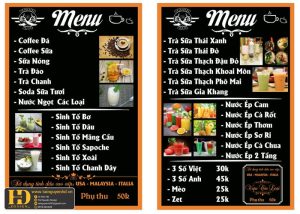 Mẫu Menu Nhà Hàng, Quán Ăn Vặt (155)