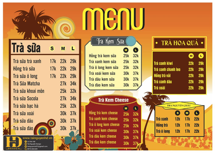 Mẫu Menu Nhà Hàng, Quán Ăn Vặt (156)