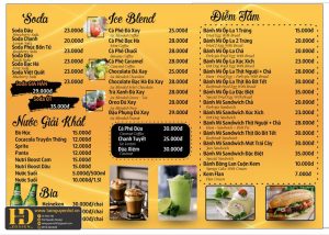 Mẫu Menu Nhà Hàng, Quán Ăn Vặt (159)