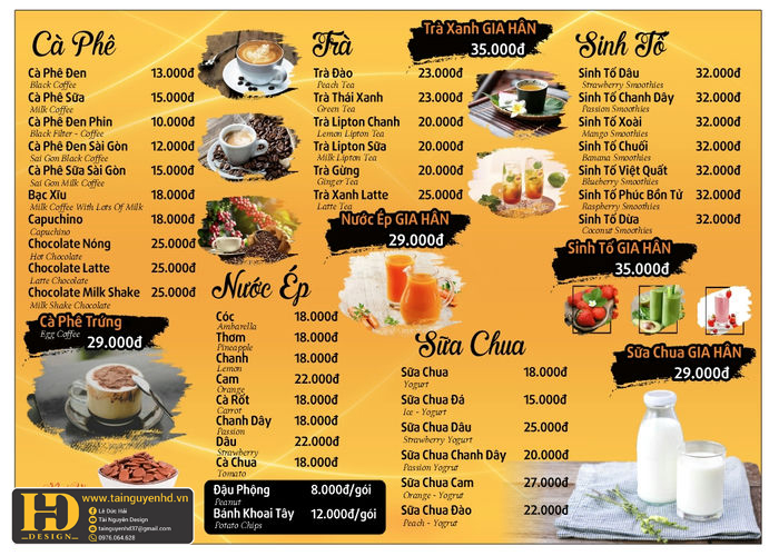 Mẫu Menu Nhà Hàng, Quán Ăn Vặt (160)