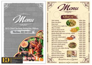 Mẫu Menu Nhà Hàng, Quán Ăn Vặt (17)