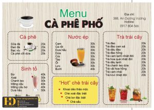 Mẫu Menu Nhà Hàng, Quán Ăn Vặt (170)