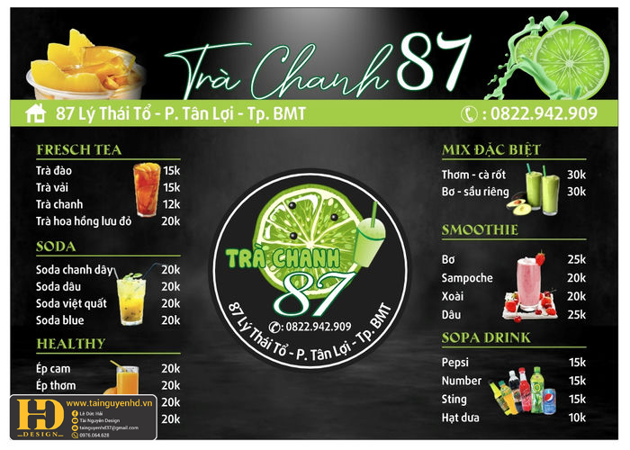 Mẫu Menu Nhà Hàng, Quán Ăn Vặt (171)