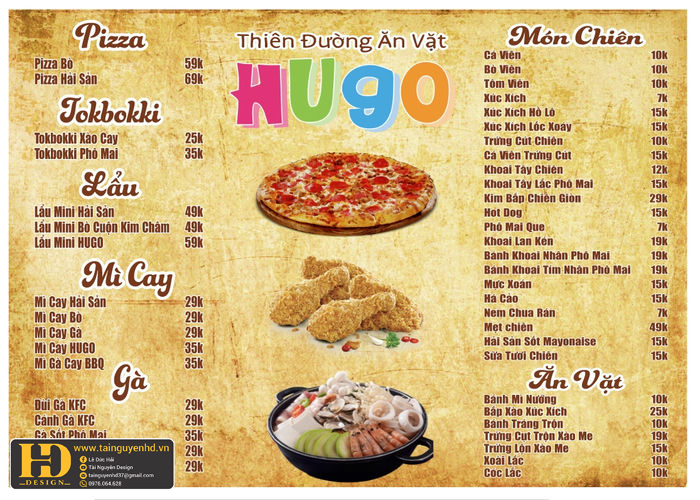Mẫu Menu Nhà Hàng, Quán Ăn Vặt (173)