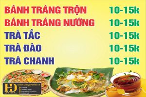 Mẫu Menu Nhà Hàng, Quán Ăn Vặt (178)
