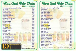 Mẫu Menu Nhà Hàng, Quán Ăn Vặt (183)