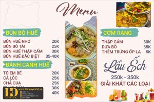 Mẫu Menu Nhà Hàng, Quán Ăn Vặt (185)
