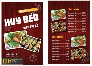 Mẫu Menu Nhà Hàng, Quán Ăn Vặt (19)