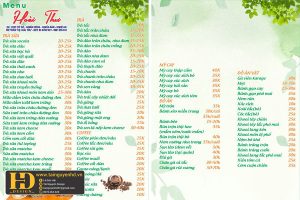 Mẫu Menu Nhà Hàng, Quán Ăn Vặt (191)