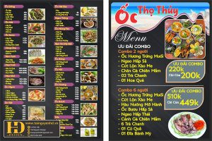 Mẫu Menu Nhà Hàng, Quán Ăn Vặt (196)