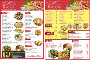 Mẫu Menu Nhà Hàng, Quán Ăn Vặt (198)