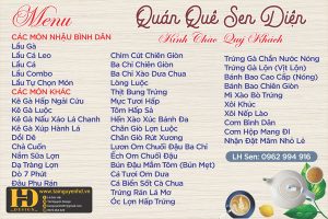 Mẫu Menu Nhà Hàng, Quán Ăn Vặt (199)