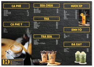 Mẫu Menu Nhà Hàng, Quán Ăn Vặt (2)