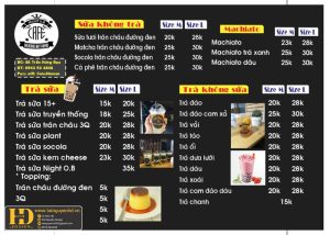 Mẫu Menu Nhà Hàng, Quán Ăn Vặt (25)