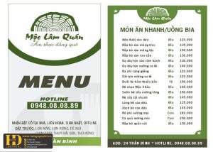 Mẫu Menu Nhà Hàng, Quán Ăn Vặt (40)