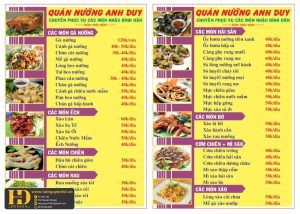 Mẫu Menu Nhà Hàng, Quán Ăn Vặt (45)