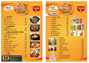 Mẫu Menu Nhà Hàng, Quán Ăn Vặt (46)