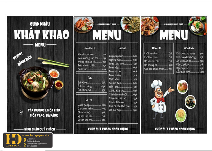 Mẫu Menu Nhà Hàng, Quán Ăn Vặt (68)