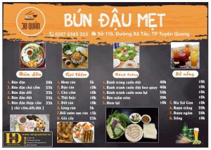 Mẫu Menu Nhà Hàng, Quán Ăn Vặt (8)