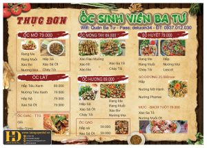 Mẫu Menu Nhà Hàng, Quán Ăn Vặt (81)