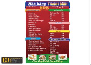 Mẫu Menu Nhà Hàng, Quán Ăn Vặt (83)