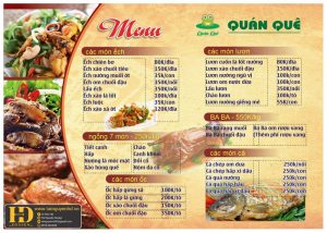 Mẫu Menu Nhà Hàng, Quán Ăn Vặt (9)