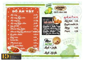 Mẫu Menu Nhà Hàng, Quán Ăn Vặt (91)