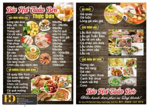 Mẫu Menu Nhà Hàng, Quán Ăn Vặt (98)