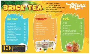 Menu Brick Tea