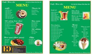 Menu Cà Phê Hoa Lư
