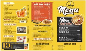 Menu Đồ Ăn Vặt Quán Laka
