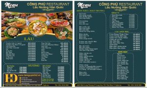 Menu Nhà Hàng Bò Vui Vẻ
