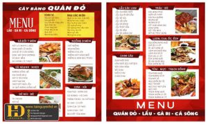 Menu Nhà Hàng Quán Đỏ