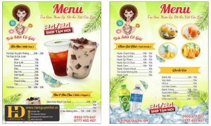 Menu Quán Ăn Vặt Cô Gái