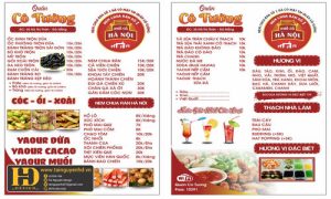 Menu Quán Ăn Vặt Cô Tưởng