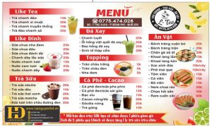 Menu Quán Ăn Vặt Quế Sơn