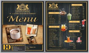 Menu Quán Cà Phê Đẹp